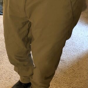 Banana Republic Olive Chino Pants for Men’s with tan chinos and two shirts